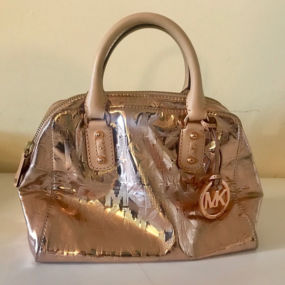 Michael Kors Metallic Mini Handbag - Picture 1 of 6